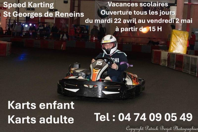Vacances scolaires à Saint Georges de Reneins avec son Karting indoor