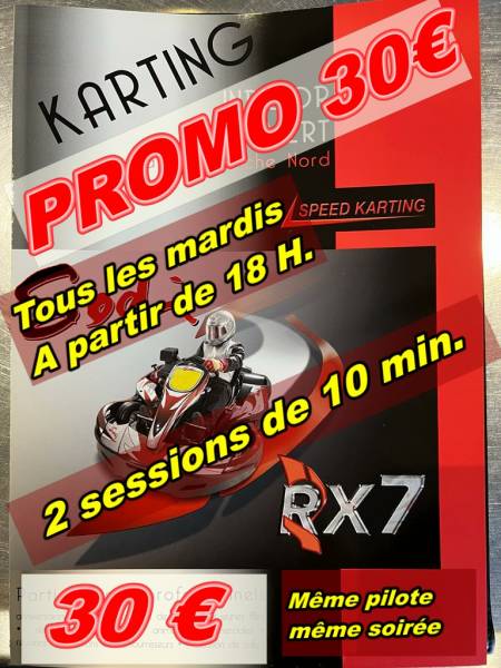 Promos du mardi chez Speed Karting
